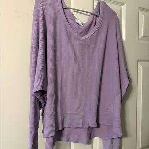 Offline by aerie Lavender Waffle Knit Sweater